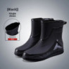 Chaussures de pluie imperméables pour hommes, chaussures de travail d'extérieur antidérapantes, doublées de polaire, bottes de p