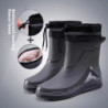 Chaussures de pluie imperméables pour hommes et femmes, chaussures de travail d'extérieur antidérapantes, doublées de polaire, b