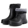 Hiver coupe-vent coton bottes de pluie hommes ou femmes chaud lumière cheville bottes de pluie mode noir sans lacet chaussures d