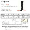 Eilyken-Cuissardes rouges pour femmes, cuissardes à talons hauts, cuir verni, solide, pointu, Parker, stiletto, fermeture à glis